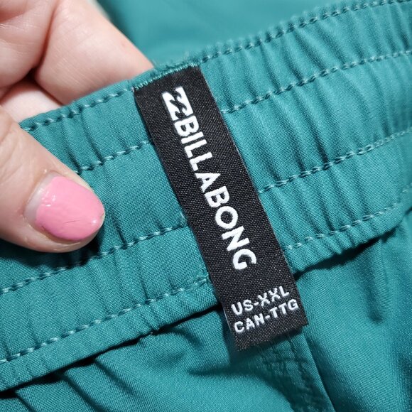 BILLABONG NWT Kai Hybrid Shorts 7" Unlined Lightweight Teal Pacific Used Men XXL - Picture 10 of 16